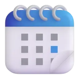Calendar icon representing daily outfit planning and scheduling looks ahead, used for organizing outfits, styling routines, and planning what to wear each day in your digital wardrobe